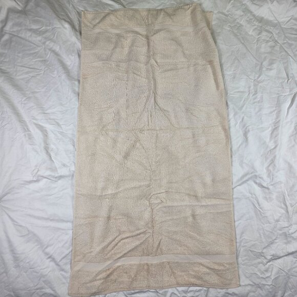 Vintage Fieldcrest Cotton Bath Towel Cream Beige Made In USA Absorbent - Picture 2 of 6